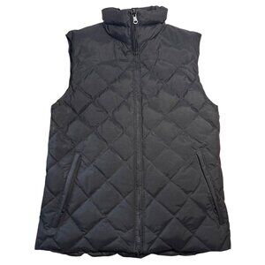 Columbia Vest Womens Black Quilted Down & Feather Insulated Size Sm Full Zip
